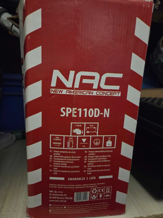 Nac Pompa Do Wody Brudnej 1100W 16000L/H Spe110D-N