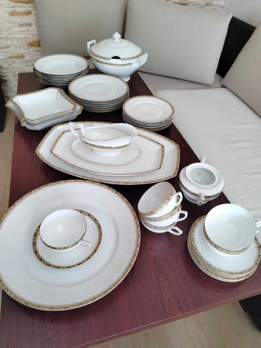 Piękny,antyczny ,blisko 100 letni serwis obiadowo-kawowy Giesche