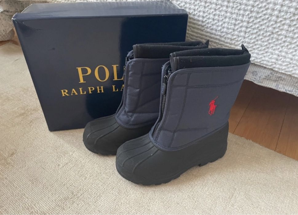 Polo ralph lauren kozaki granatowe śniegowce ciepłe wygodne 34 zimowe