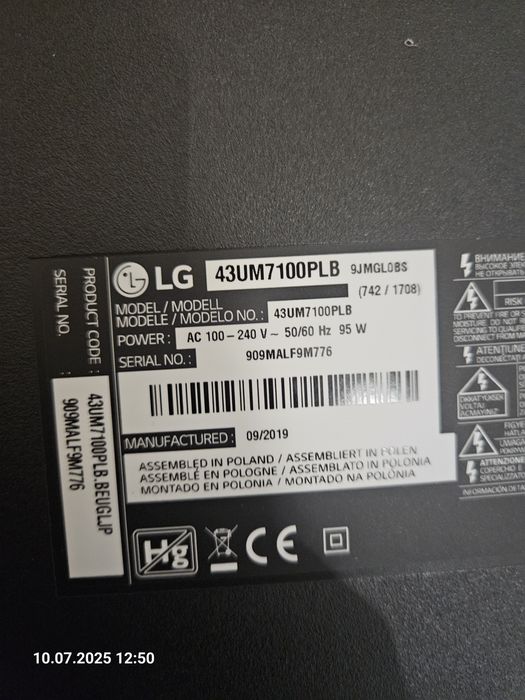 Płyta główna tv LG LED