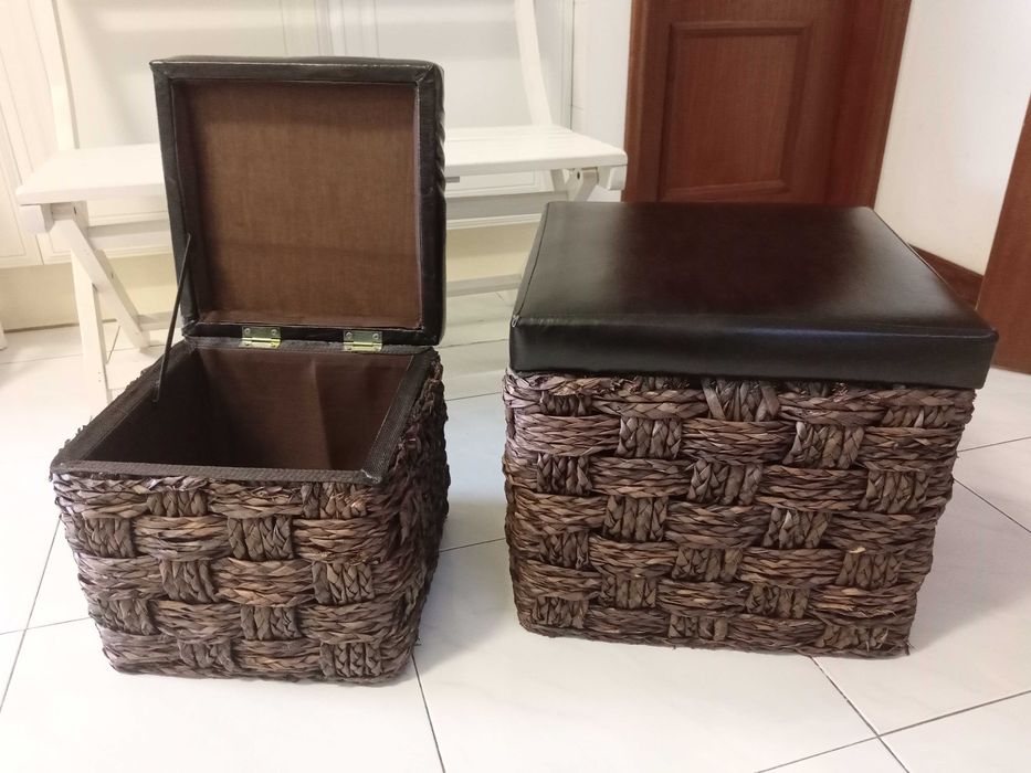 conjunto 2 Puffs em verga(Novo Preço)