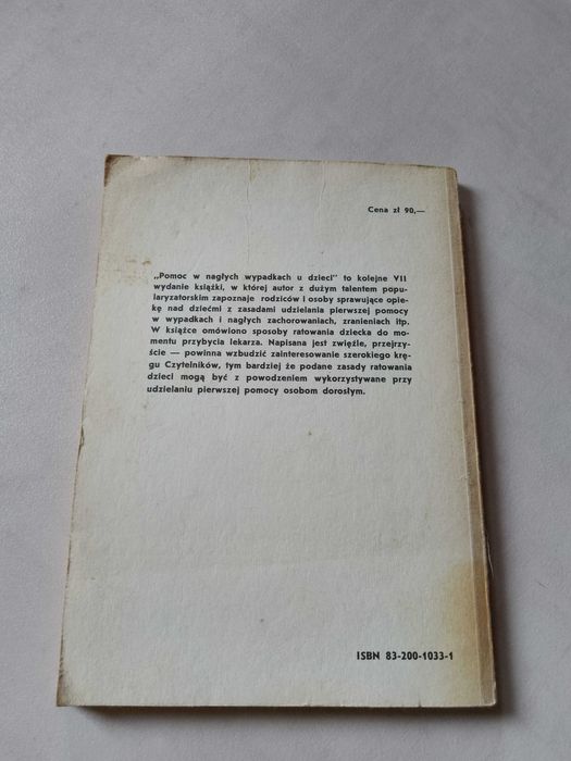 A. Pytel "Pomoc w nagłych wypadkach u dzieci" 1986
