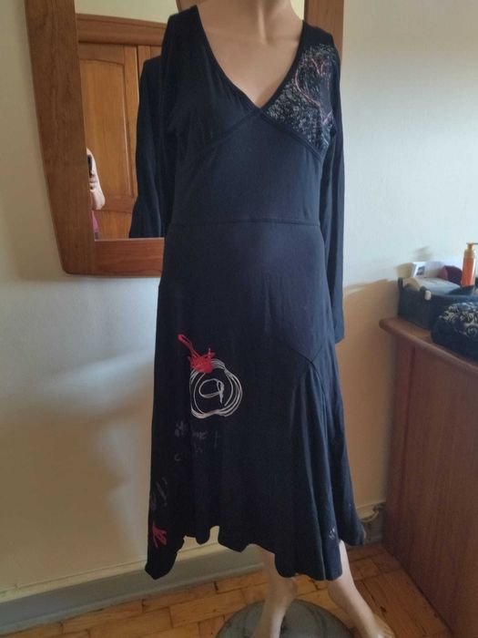 Vestido Preto DESIGUAL Tam 34
