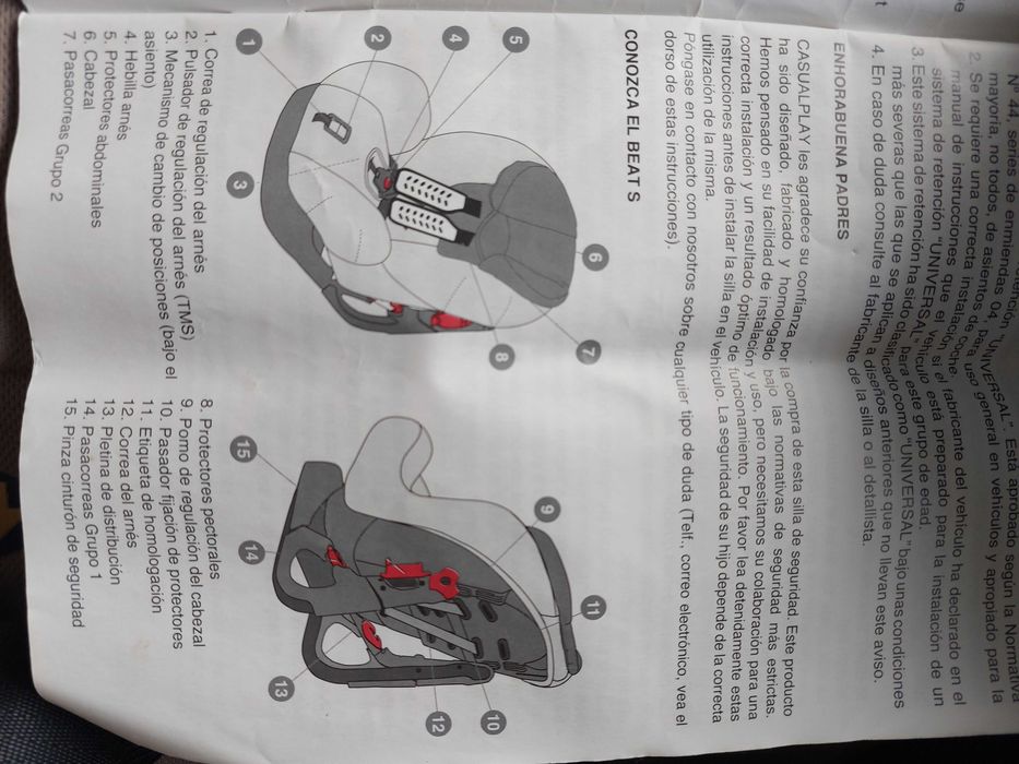 Cadeira auto criança grupo 1 e 2