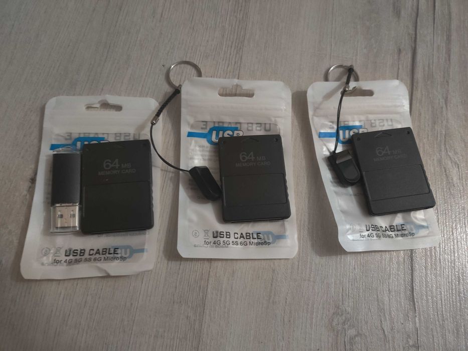 Карта памяти 64MB PlayStation 2 + флешка 64GB с играми