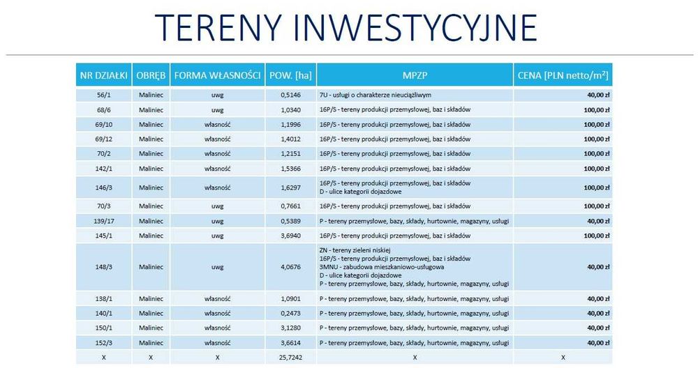 Konin (ob. Maliniec) - teren inwestycyjny