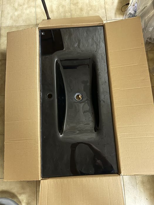 Lavatório VERSÁTIL Preto 101x46cm