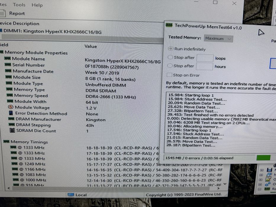 Ігрова брендова оперативна пам ять kingston fury DDR4 2666 8GB ідеал як нова