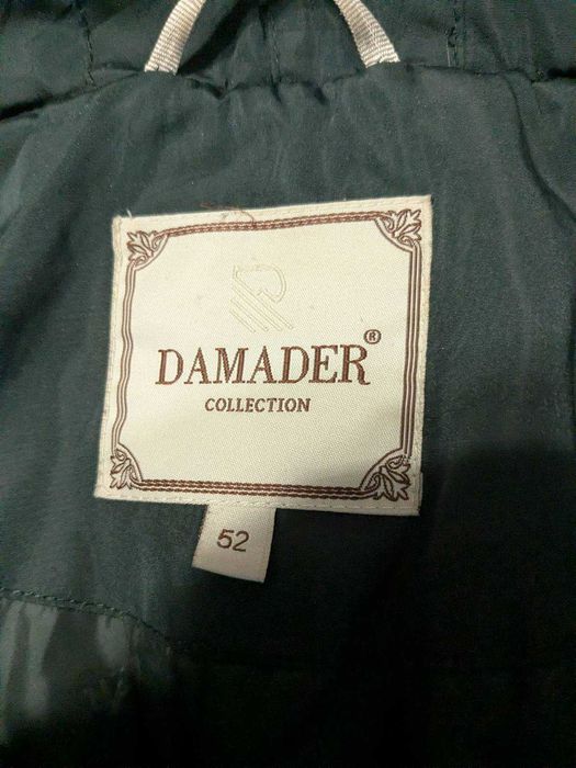 Утеплене жіноче пальто DAMADER Collection у  темно-зеленому відтінку, розмір 52