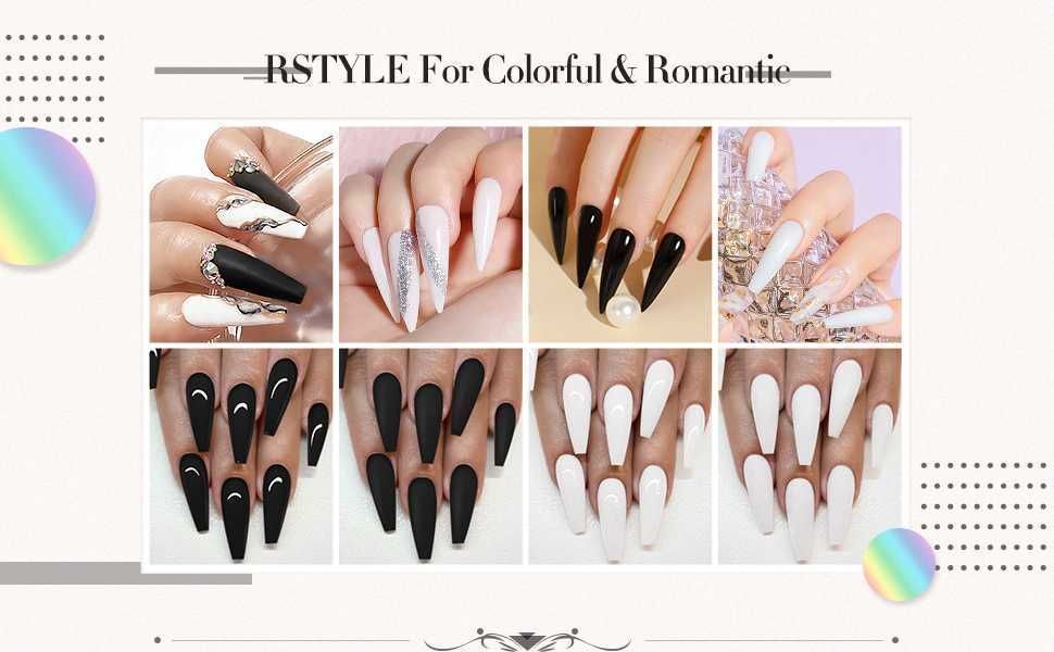 Kit completo de manicure com lâmpada UV LED de 6 W, 2 cores de vernize