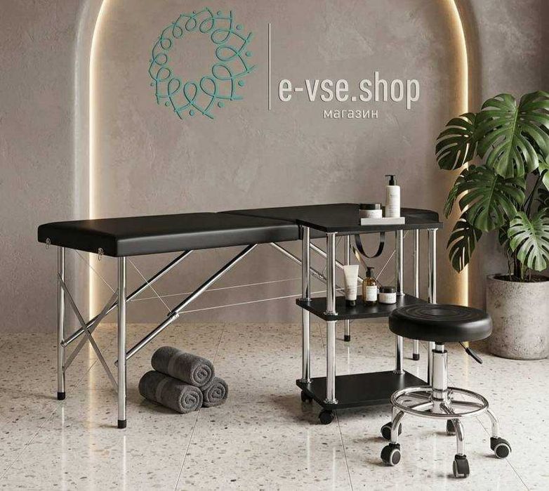 Набір КУШЕТКА тверда+тумба+стілець, косметологічний комплект в салон
