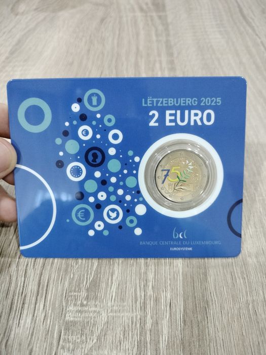 Par Moedas 2€ Coloridas Luxemburgo 2025