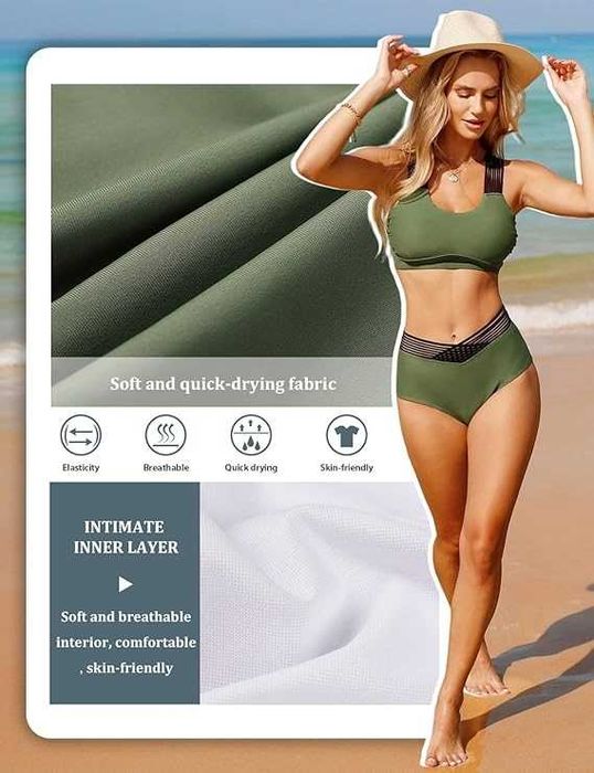 Nowy strój kąpielowy/dwuczęściowy/bikini/majtki/biustonosz R-L !3938!