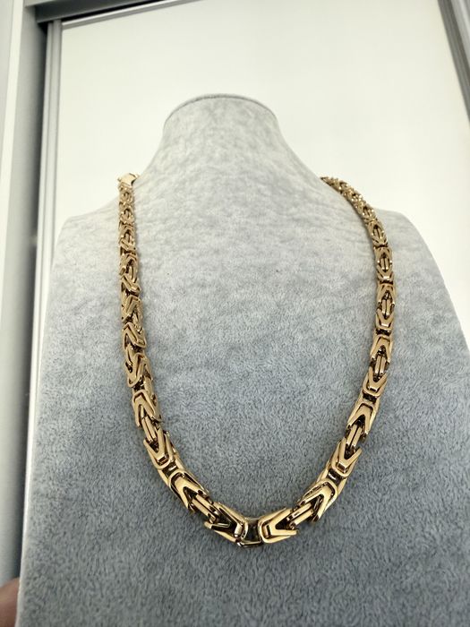 Złoty Męski Łańcuszek splot Królewski pozłacany 585 nowy