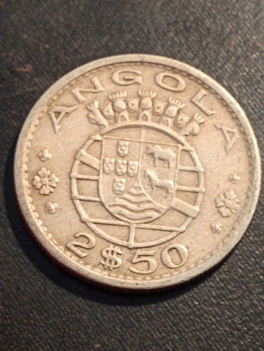 Moeda 2,5 escudos - Angola 1969 - Cupro Niquel - Soberba