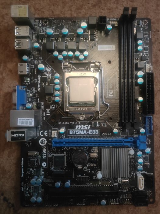 Материнська плата MSI B75MA-E33 + i5-2400