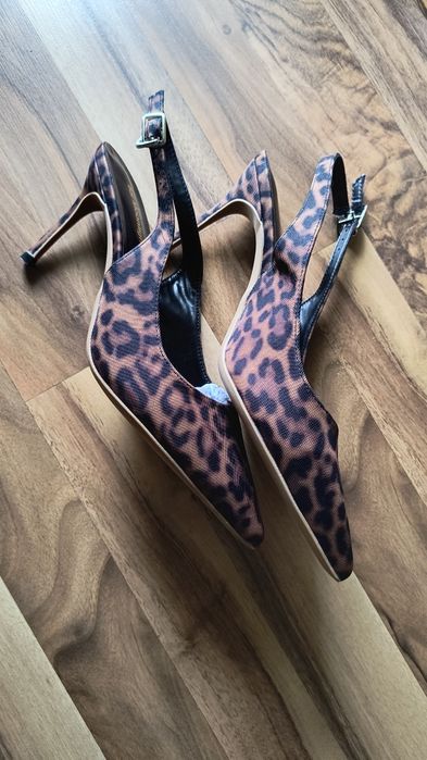 Panterkowe Buty z odkrytą pięta