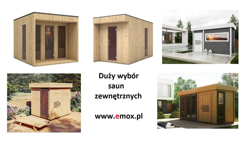 Sauna zewnętrzna fińska Musta Megiw 2x4 m Montaż Promocja