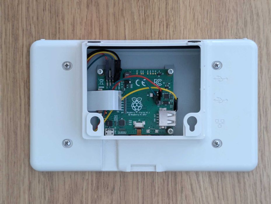 Ecrã tátil oficial Raspberry Pi 7 polegadas com caixa branca (sem Raspberry Pi)