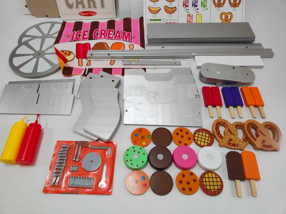 Melissa&Doug Drewniany Wózek 19350 lodziarnia kawiarnia 2w1 A3