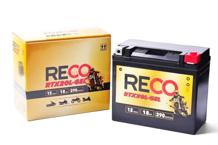 Akumulator RECO RTX20L-GEL 12V 18Ah 290A P+ YTX20L-BS Golisza 10E