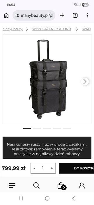 Walizka kosmetyczki /kufer na kosmetyki 2w1