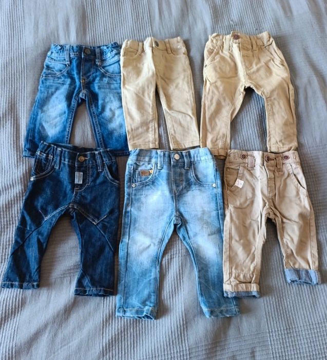 Paka spodni jeansów 62/68 x 6 szt.