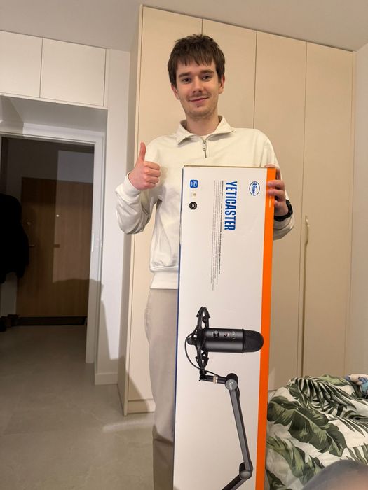 Zestaw Blue Yeticaster NOWY - Mikrofon, ramię, i kosz antywibracyjny