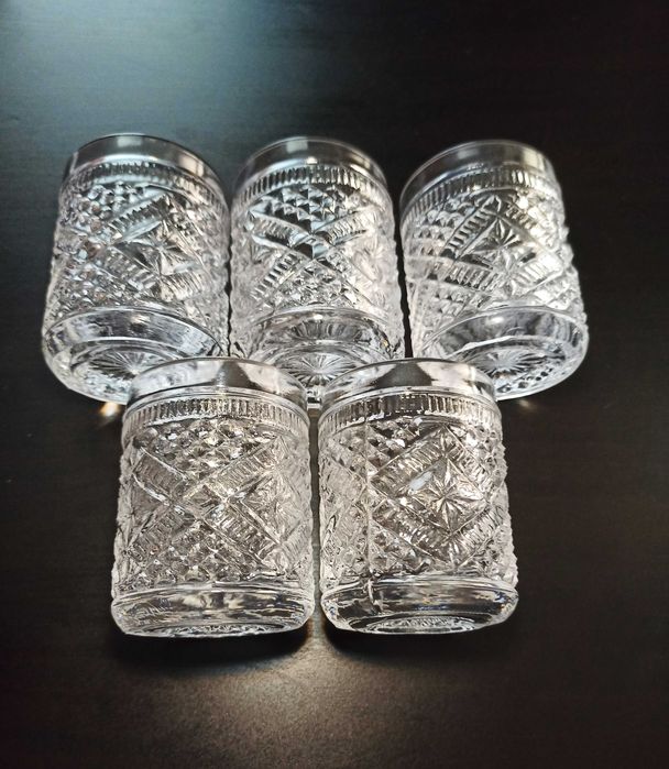 Szklanki Kieliszki do whisky Kryształowe 5 szt. Nie PRL