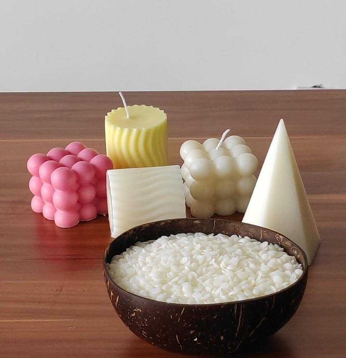 Wosk sojowy Pillar naturalny do świec 2 kg pastylki wegański