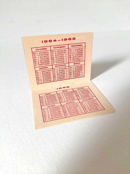 Calendário de Bolso Vintage da Marca Portuguesa Soto Rio Anos 60