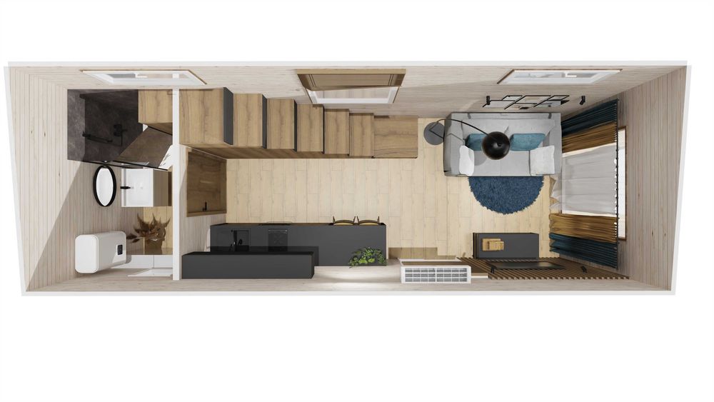Domek letniskowy, Tiny House, Dom mobilny całoroczny