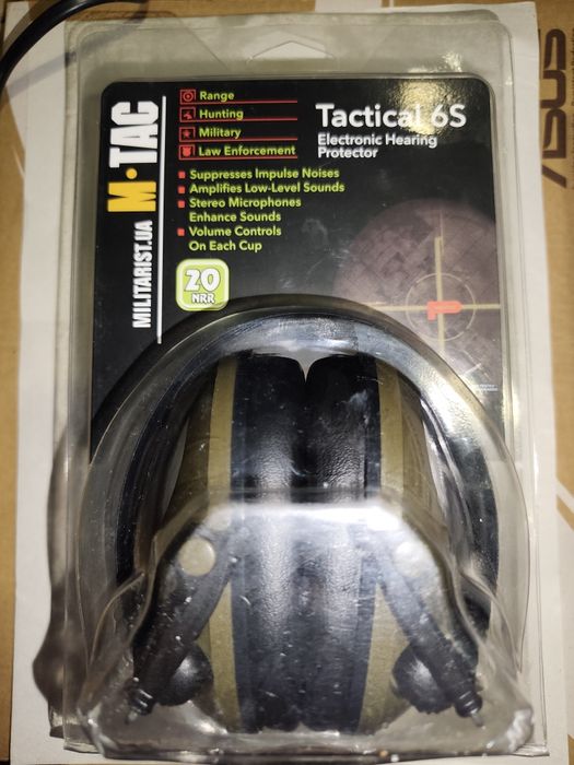 Активні стрілкові навушники M-Tac Tactical 6S Olive