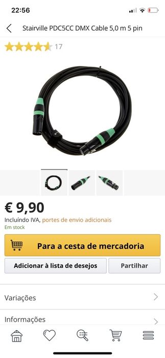 Cabo dmx 5 pinus