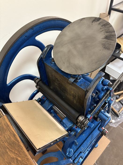 Máquina de letterpress recuperada