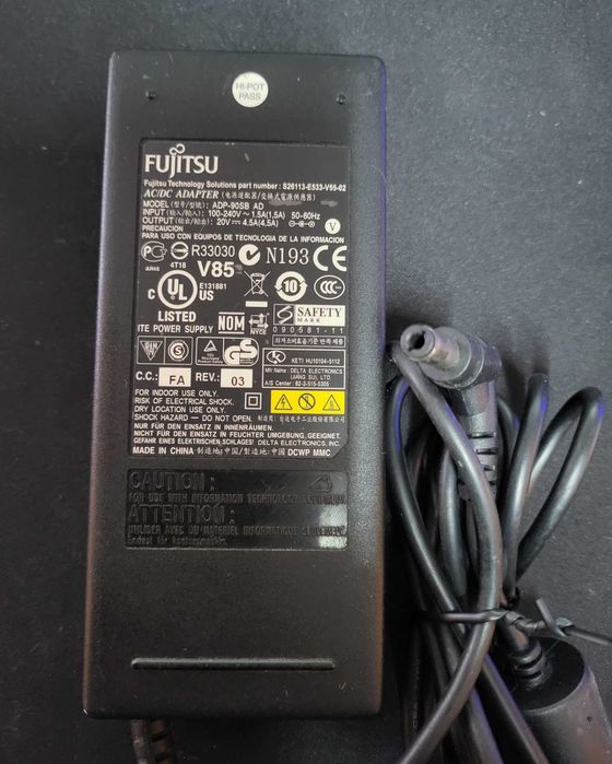 Carregador Fujitsu ADP-90SB 20V 4.5A