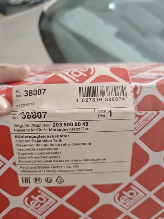 Depósito de água refrigeração