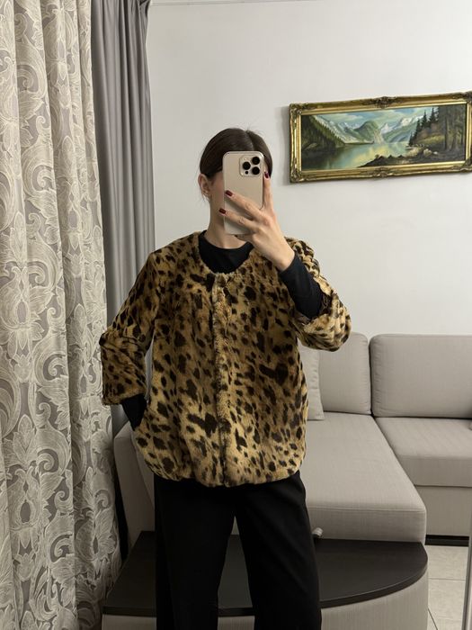 Шуби зі штучного хутра Zara Бордова, Леопардова, Лисиця