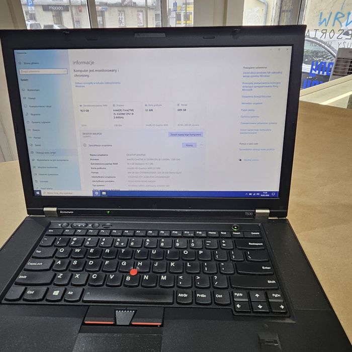 Lenovo ThinkPad T530 * i5 * 16GB RAM  * 2x SSD  * 2x bateria *Solidny