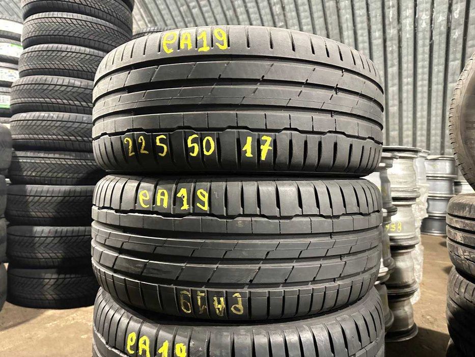 Шини б/у ЛІТО 225/50 R17 Hankook Ventus evo3 90% комплект гума EA19