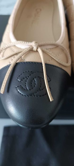 Chanel Baleriny klasyk beżowe 38C