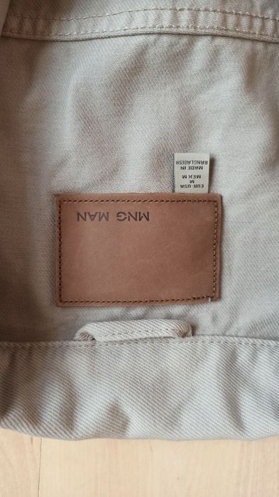Kurtka jeansowa beżowa Mango M casual na guziki