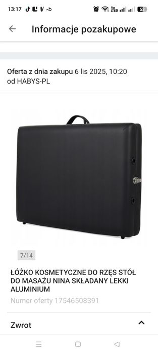 Stół do masażu/rzęs nowy