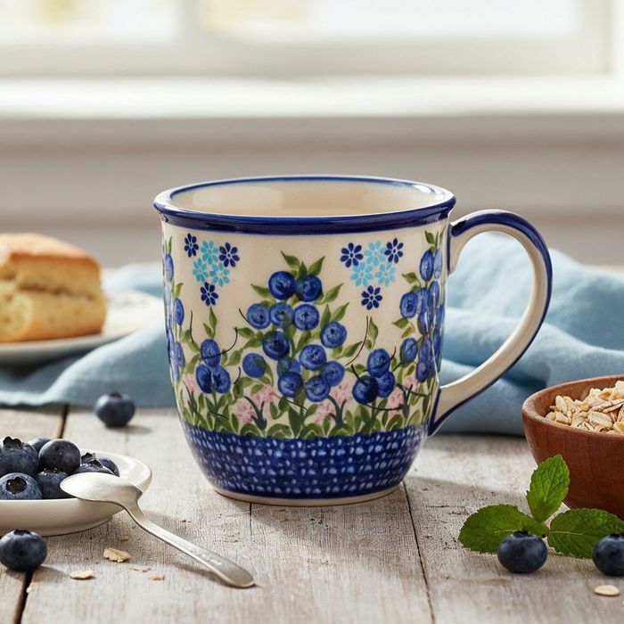 Kubek Viking Ceramika Bolesławiecka Kalich 400 ml - D - Jagódka