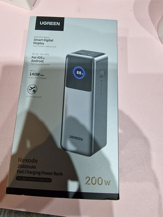 UGREEN NEXODE PB722  powerbank 25000MAH 2X USB USB TYP C 200W