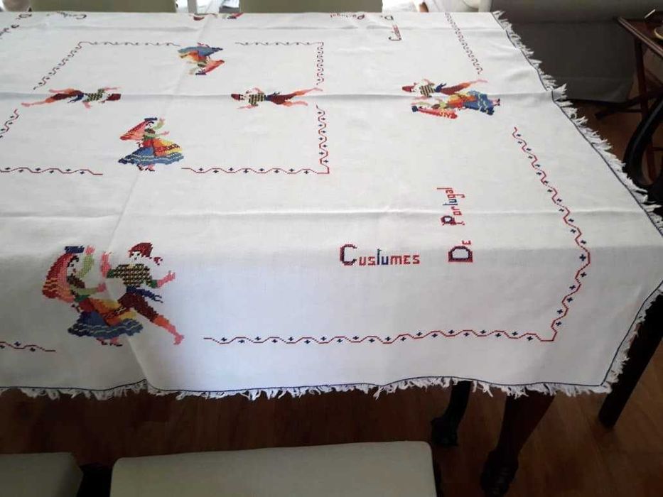 Toalha antiga de Ponto Cruz