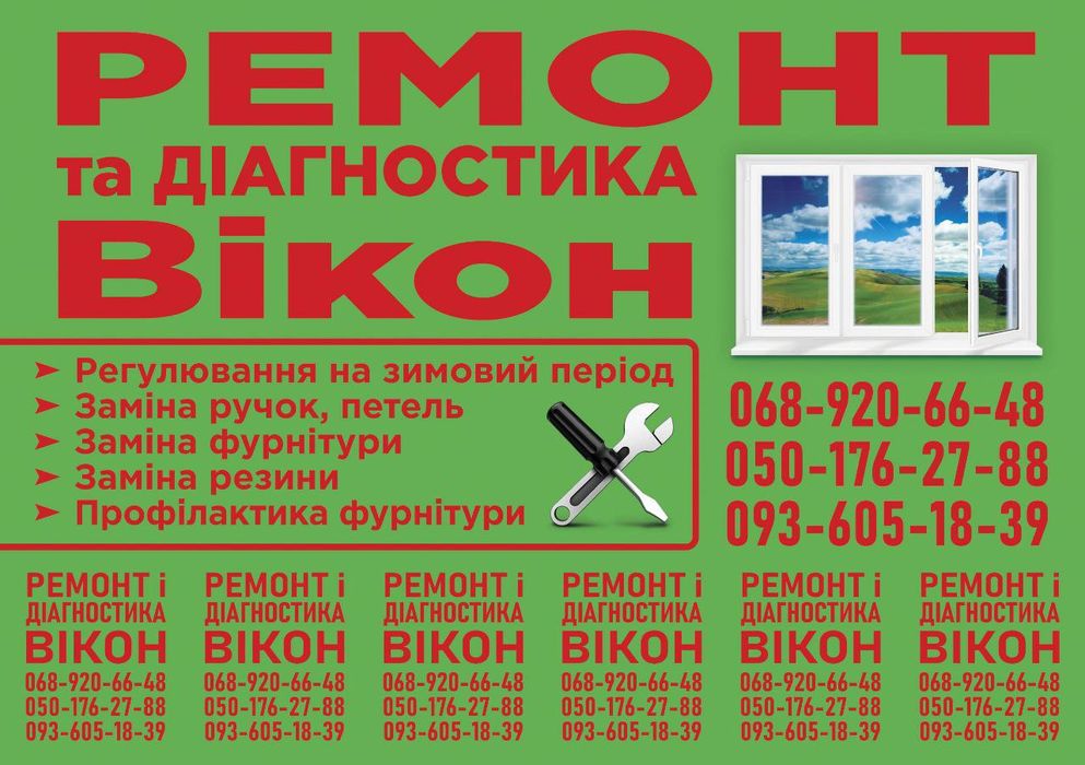 Ремонт металопластикових вікон