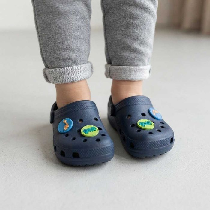 Buty typu crocs rozmiar 27 granatowe z dino dinozaurem A197
