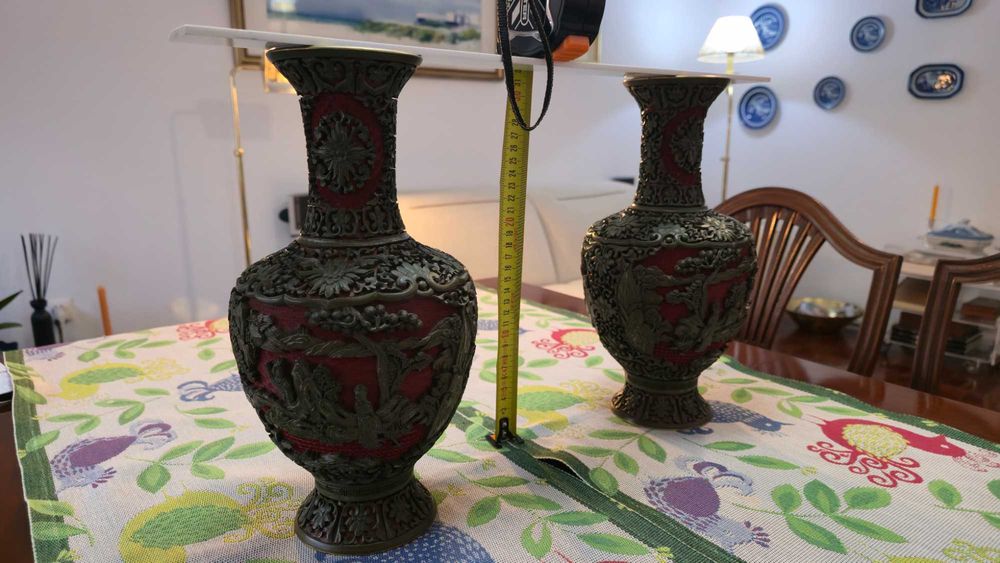 Par de jarros chineses com 32cm