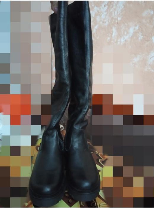 Сапоги європейка шкіра